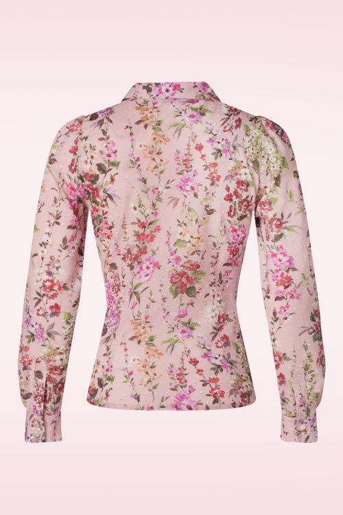 Very Cherry - Jane Plumeti Flowers blouse in roze 3