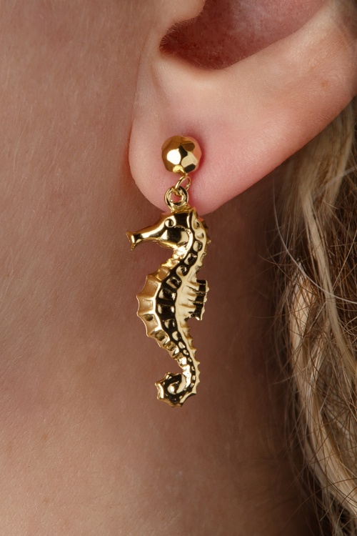 Day&Eve by Go Dutch Label - Seahorse Earstuds in Gold