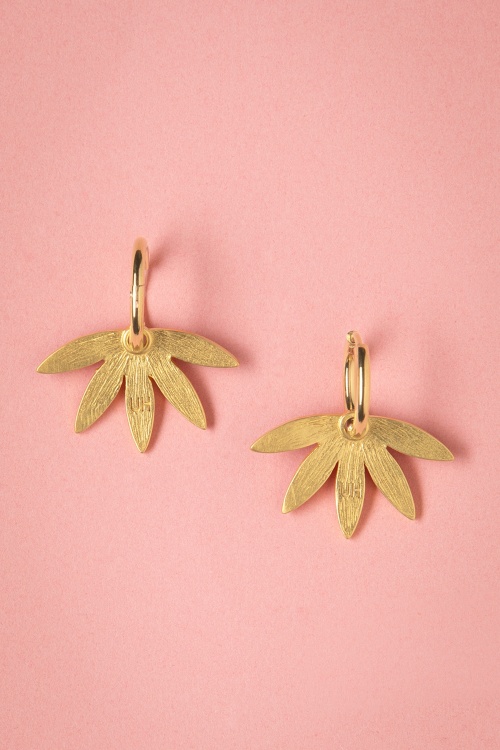 Urban Hippies - Goldplated Gemma Earrings in Red 3
