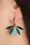 Urban Hippies - Boucles d'oreilles plaquées or Gemma en bleu sarcelle