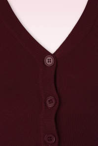 Mak Sweater - 50s Shela Cropped Cardigan in Burgundy 3