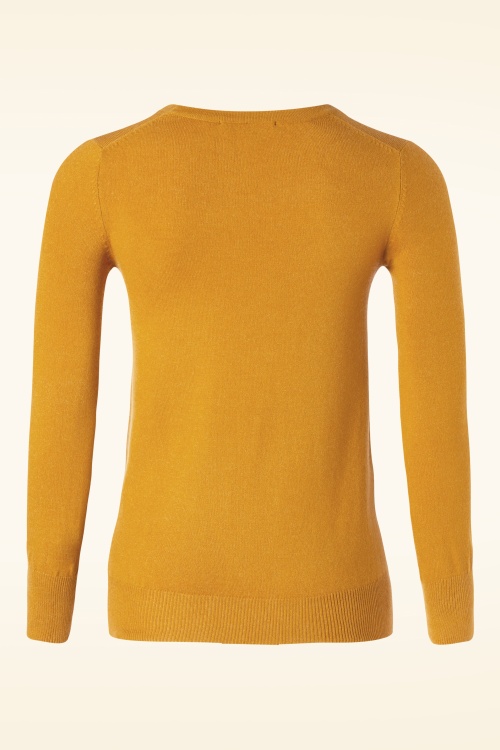 Mak Sweater - Kelly Sweater Années 50 en Jaune Or 2