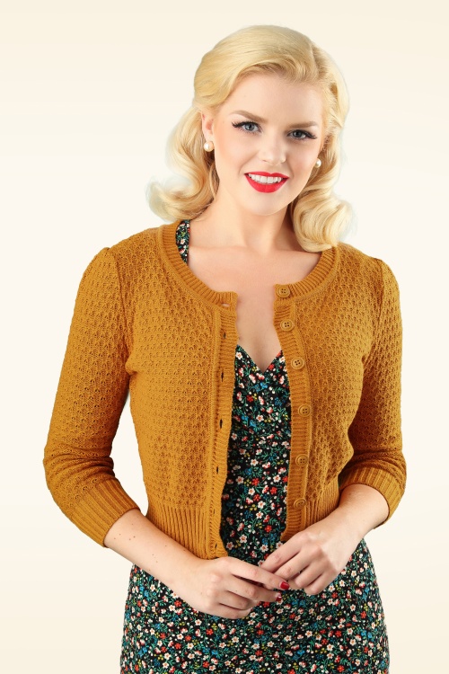 Mak Sweater - 50s Jennie Cardigan in Bronze 2