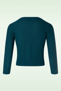 Mak Sweater - Jennie vest in petrol blauw 2
