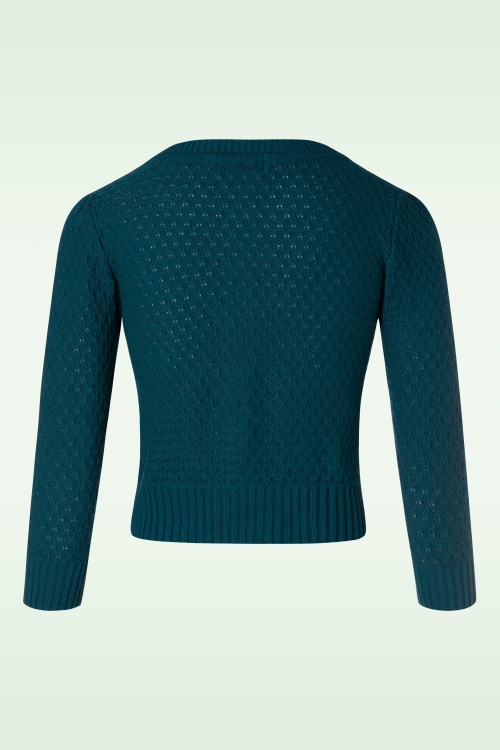Mak Sweater - Jennie vest in petrol blauw 2