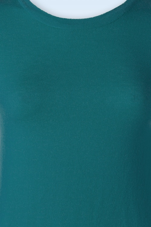 Mak Sweater - 50s Kelly Sweater in Teal Blue 3