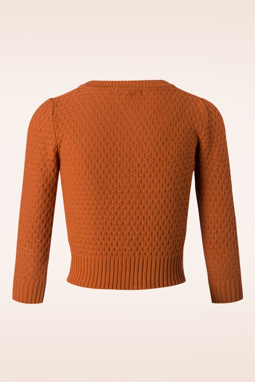 Mak Sweater - 50s Jennie Cardigan in Dusty Orange 2