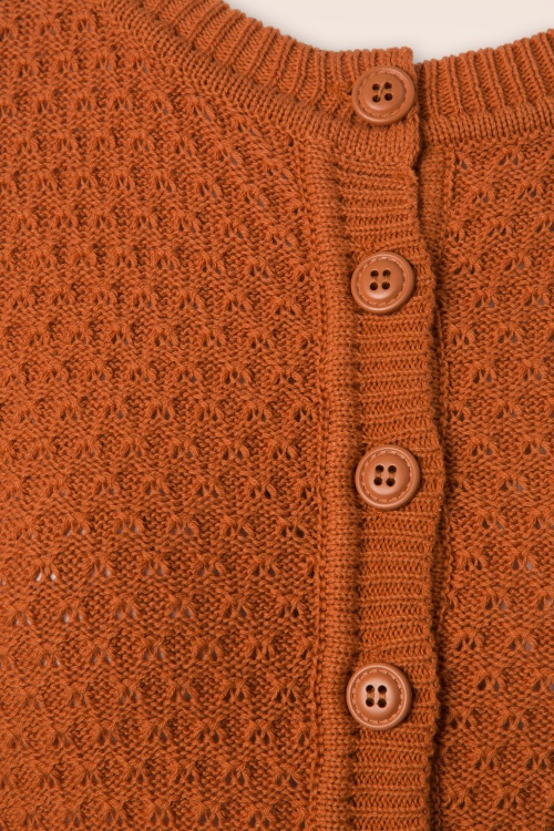 Mak Sweater - 50s Jennie Cardigan in Dusty Orange 3