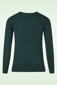Mak Sweater - Kelly Sweater Années 50 en Bleu Paon  2