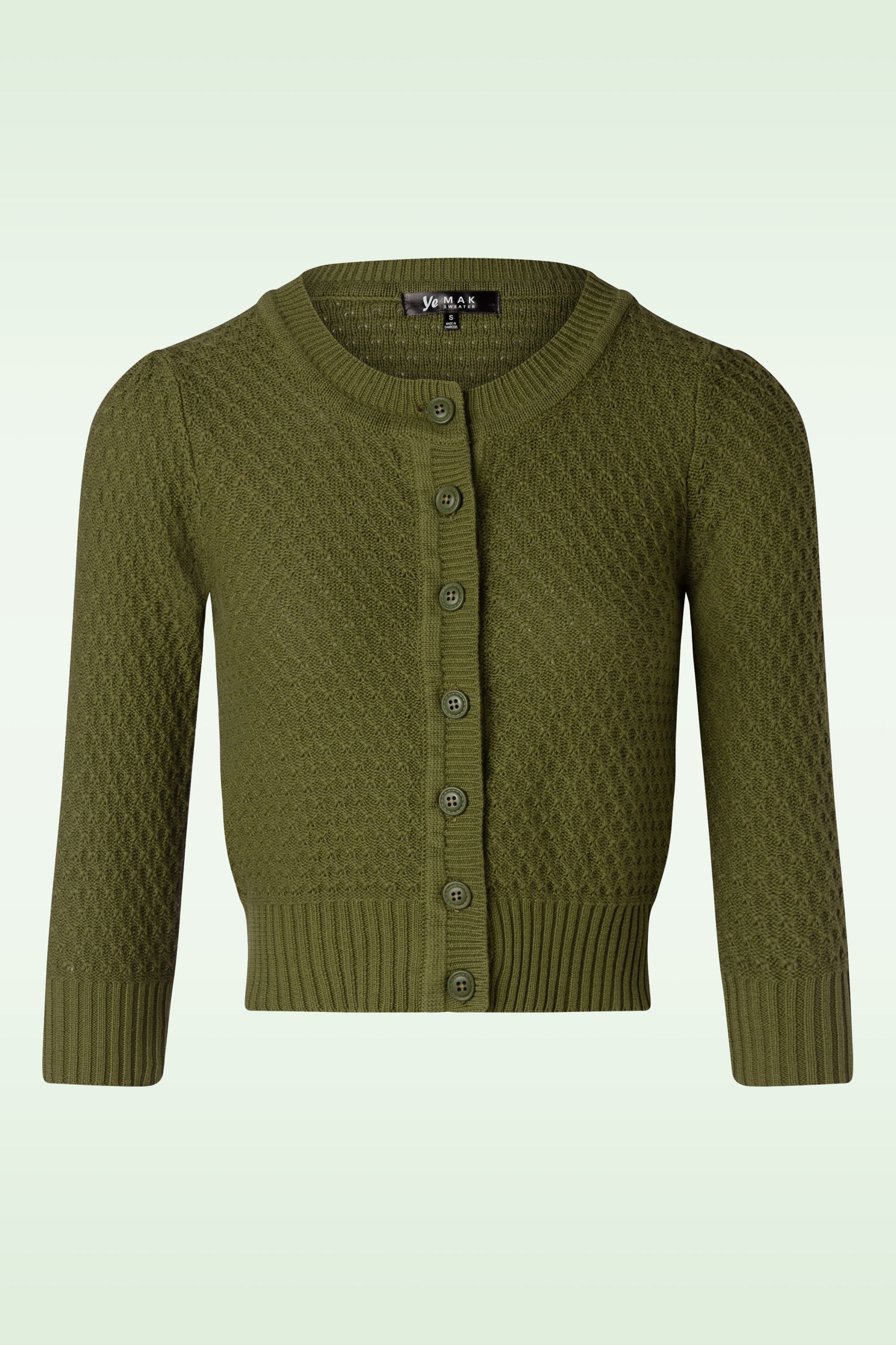 Mak Sweater - Jennie vest in mosgroen