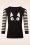 Mak Sweater - 60s Debbie Cat striped Sweater in Black
