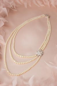 Lovely - 20s Paris Pearls Crystal Necklace 