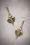 Lovely - 20s Art Deco Brass Earrings in Gold