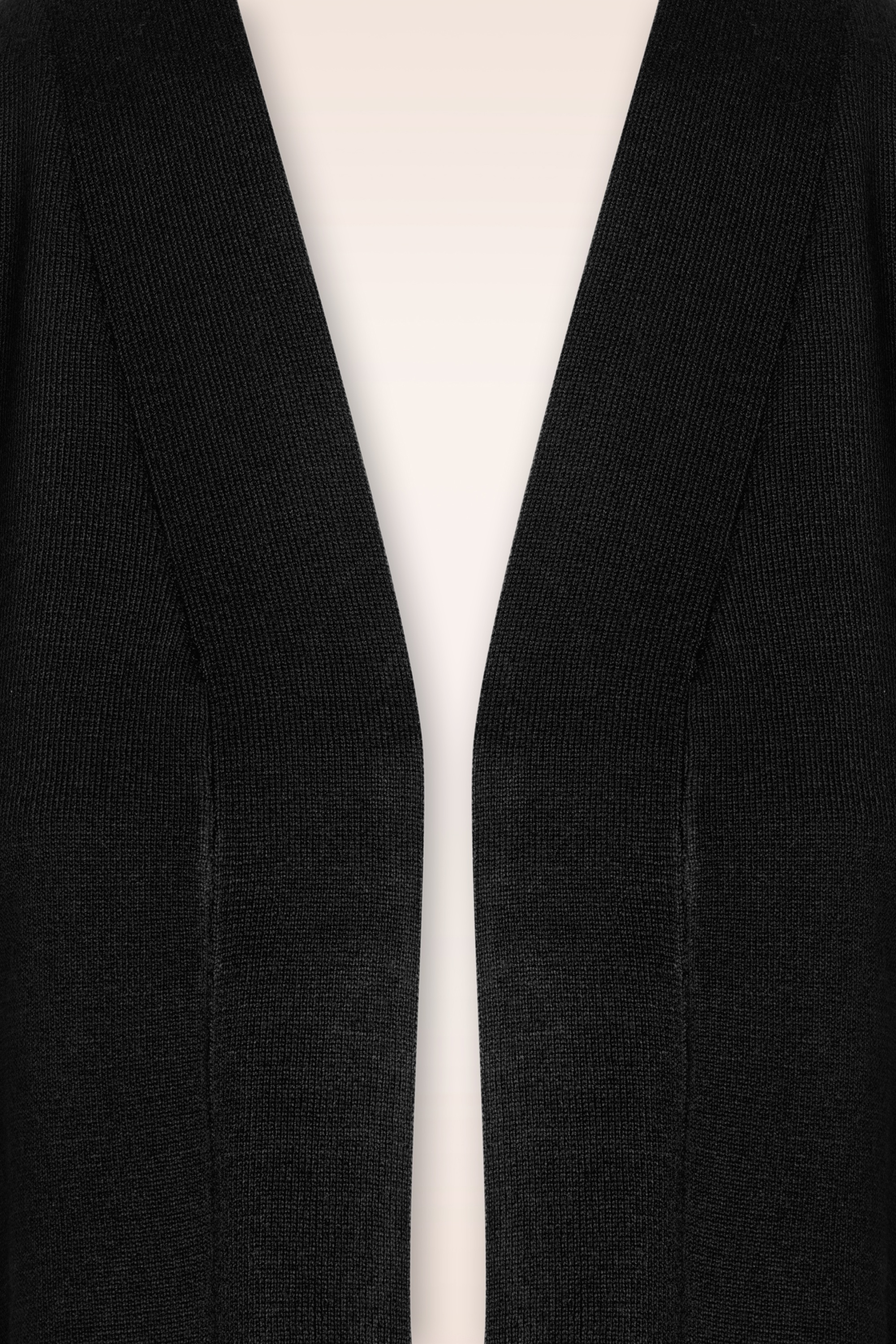 Mak Sweater - Oda vest met open voorkant in zwart 3