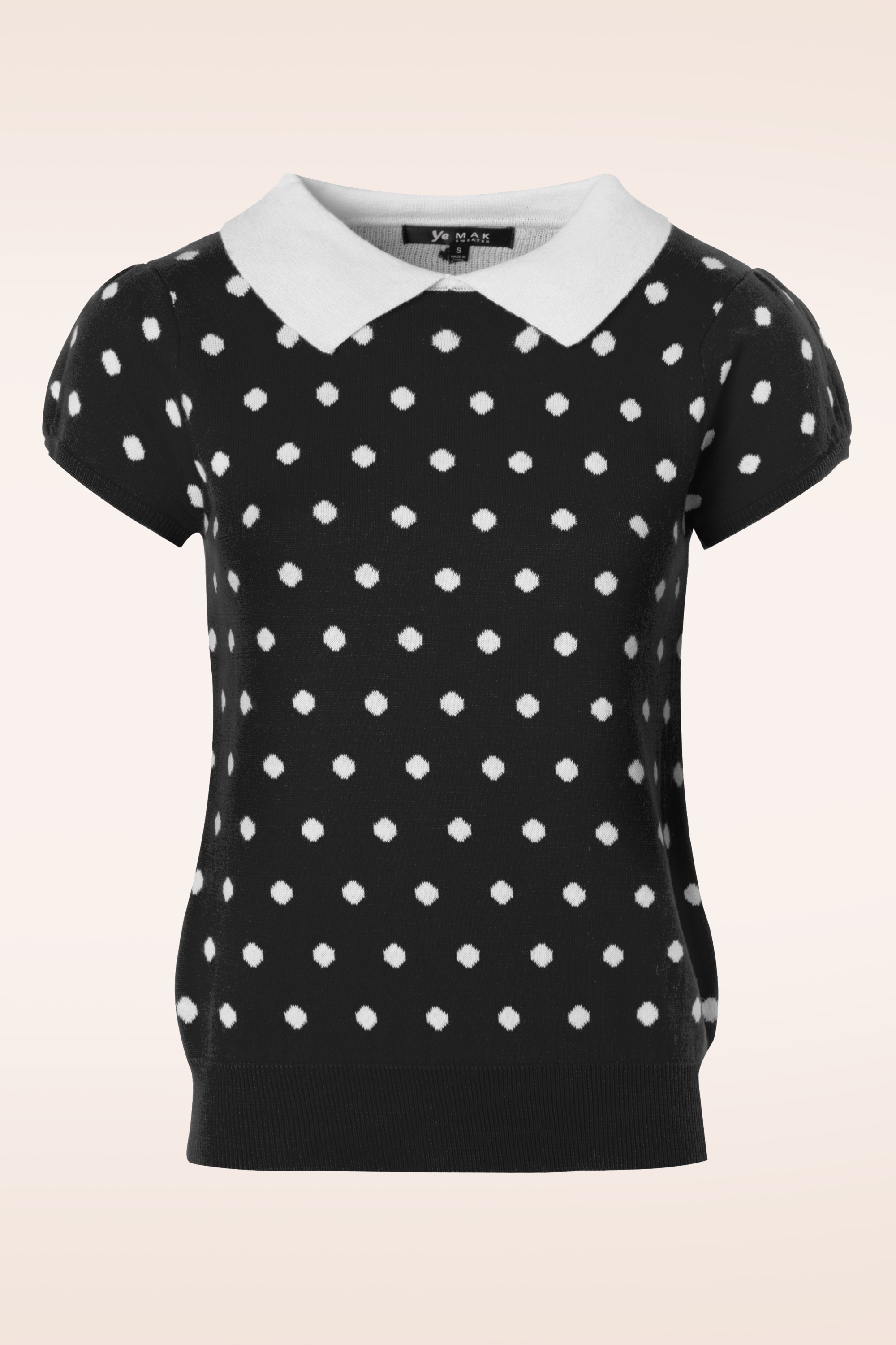 Mak Sweater - Kristen Polkadot Trui in Zwart en Wit