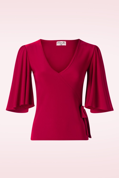 Vintage Chic for Topvintage - Belle Slinky Top in Red