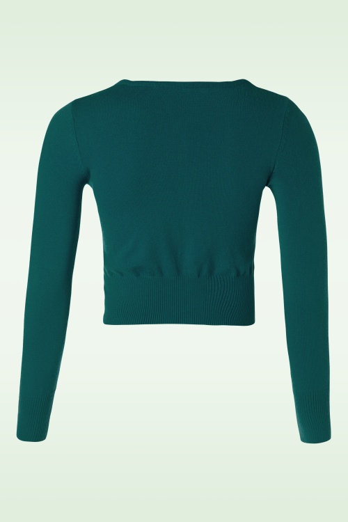 Mak Sweater - Nyla cropped vest in pauw blauw 2
