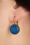Urban Hippies - Vergulde dot oorbellen in Grieks blauw