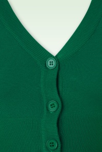 Mak Sweater - Shela Cropped Cardigan Années 50 en Vert Émeraude 3