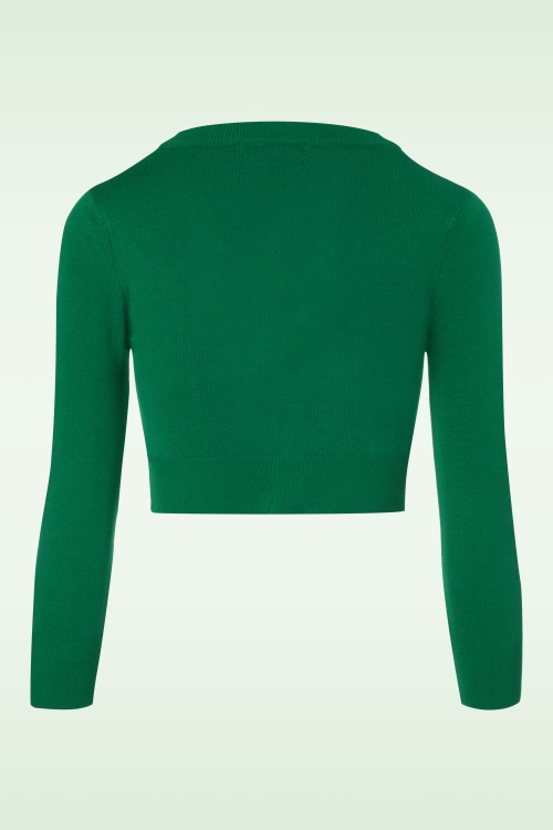 Mak Sweater - Shela Kurzer Cardigan in Smaragdgrün 2