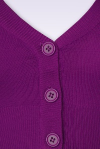 Mak Sweater - 50s Shela Cropped Cardigan in Purple 3