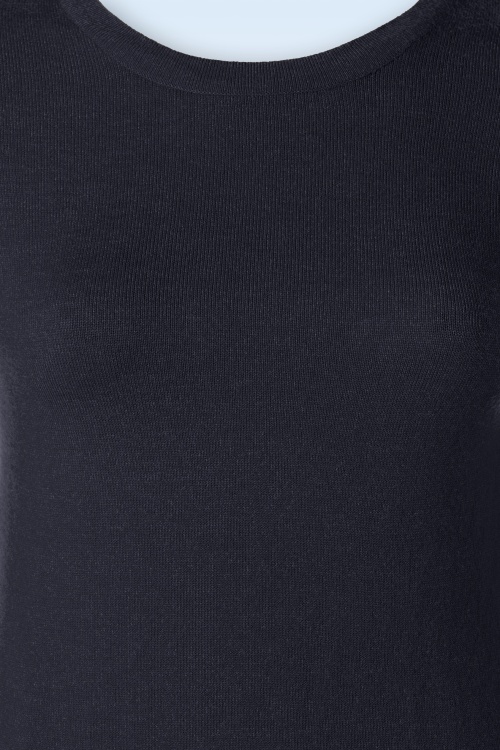 Mak Sweater - Kelly Sweater Années 50 en Bleu Marine 3