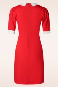 Vintage Chic for Topvintage - Ebony jurk in oranje rood 2