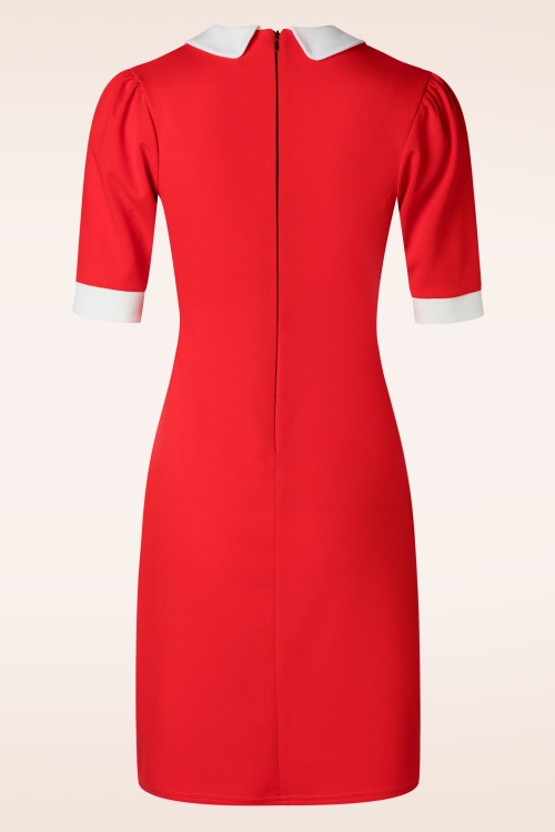 Vintage Chic for Topvintage - Ebony Kleid in Oranger Rot 2