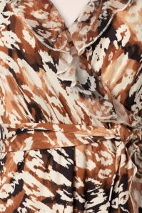 K-Design - Robe longue Lyla Leopard en marron 3