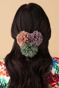 Urban Hippies - Ensemble de fleurs pour cheveux en cresson, rose lingerie et chardon 2