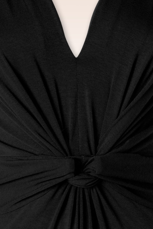 Surkana - Robe longue Jasmine en noir 6