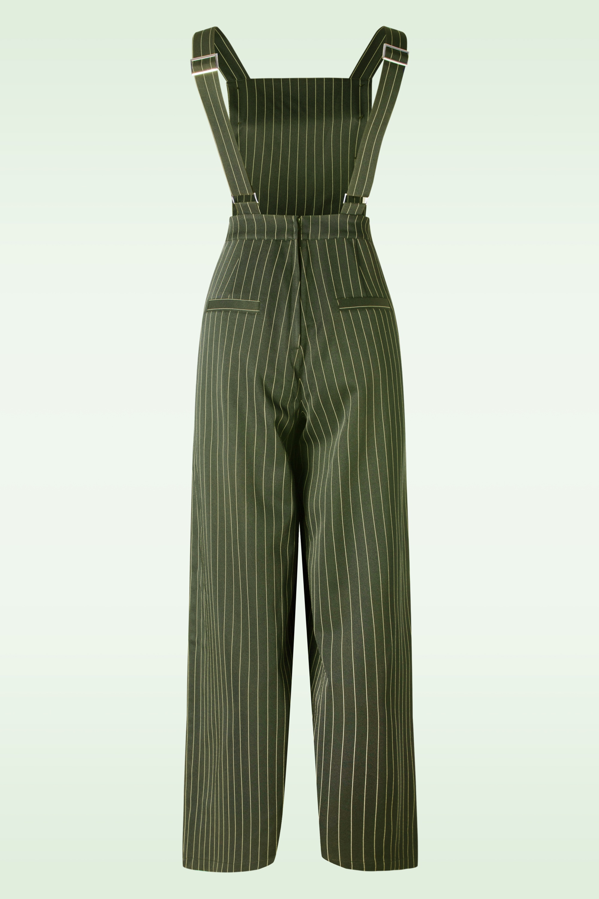 Banned Retro - Stripe Sail dungarees in groen 2