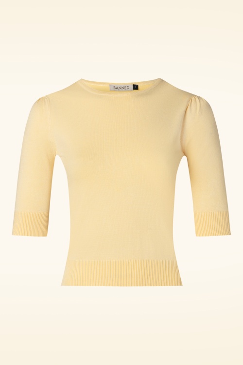 Banned Retro - Grace Pullover in Gelb