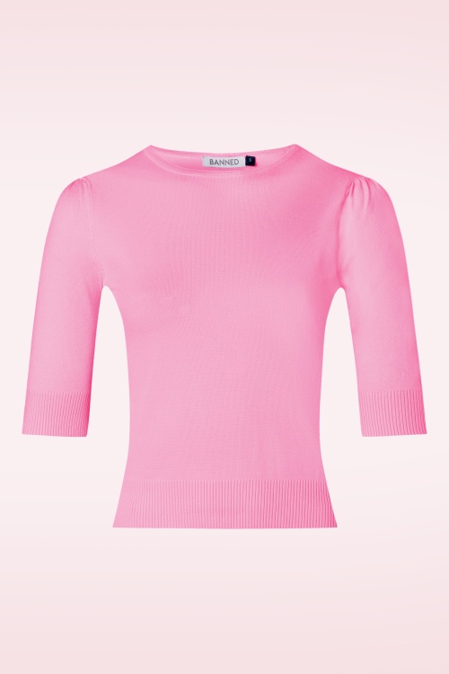 Banned Retro - Grace Jumper in Pink