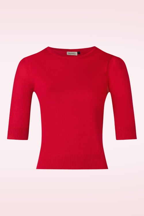 Banned Retro - Grace Pullover in Rot