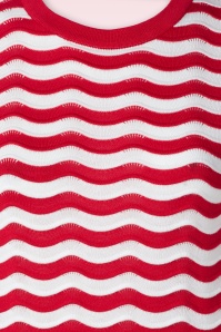 Banned Retro - Catching Waves jumper in rood 3