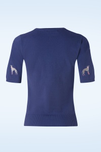 Banned Retro - It's A Whippets World jumper in blauw 2
