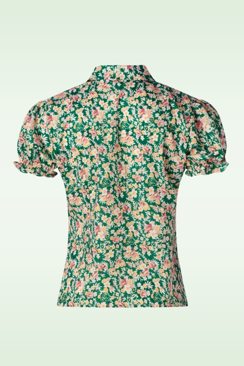 Banned Retro - Garden blouse in groen 2