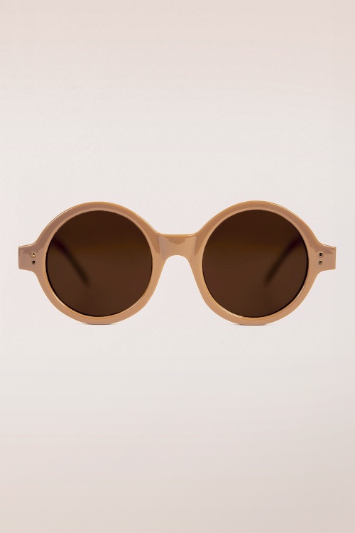 Surkana - Stay Shady Round Sunglasses in Latte 2