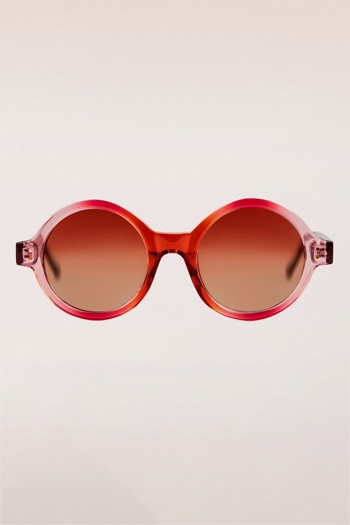 Surkana - Stay Shady Runde Sonnenbrille in Rot 2