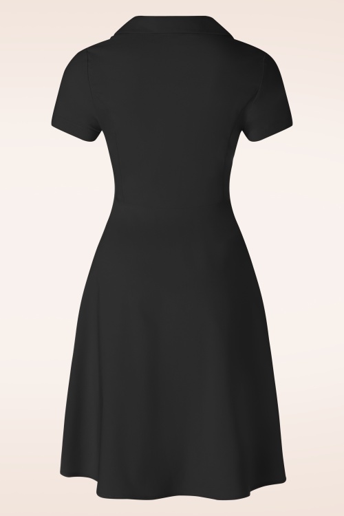 Banned Retro - Wonder Fit and Flare swing jurk in zwart 2