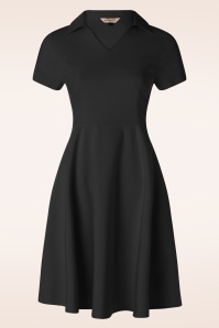 Banned Retro - Wonder Fit and Flare Swing Dress in Black