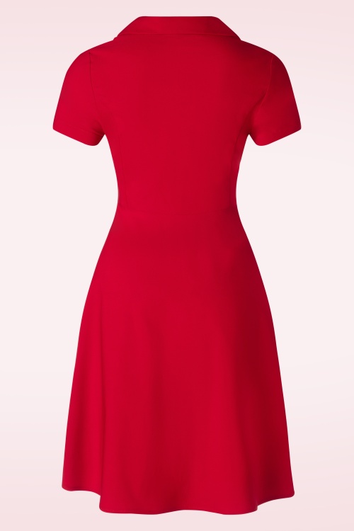 Banned Retro - Wonder Fit and Flare Swing Kleid in Rot 3