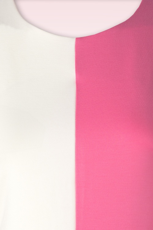 Vixen - Sixties Contrast jurk in roze 4