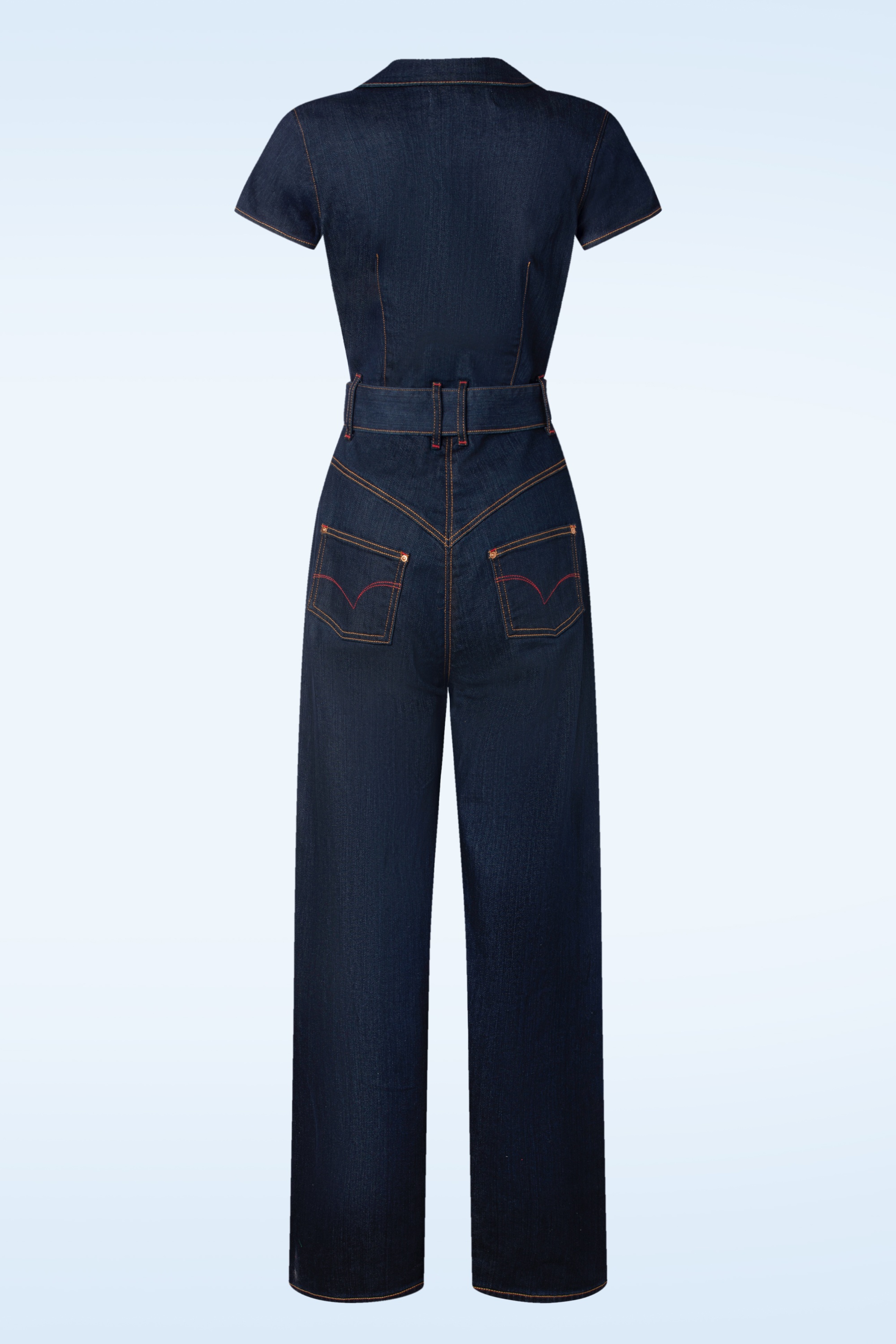 Rock-a-Booty - Audrey jumpsuit short sleeve in donkerdenim 4