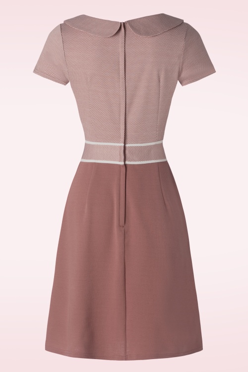 Vixen - Collard Mod Dress in Dusty Pink 2
