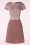 Vixen - Collard Mod jurk in poederroze 