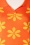 Vixen - Pull tricoté à fleurs Betty en orange 2