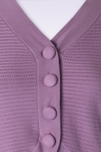 Vixen - Textured Knit Crop Strickjacke in Lila  3