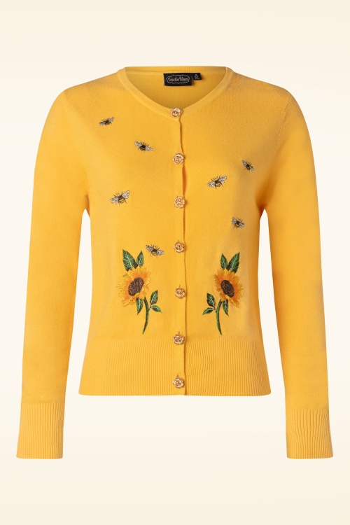 Vixen - Sunflower and Bee Embroidered Cardigan